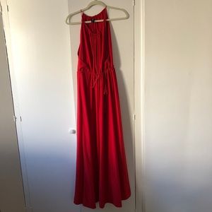 H&M red maxi dress